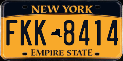 NY license plate FKK8414