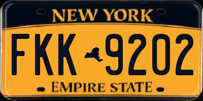 NY license plate FKK9202