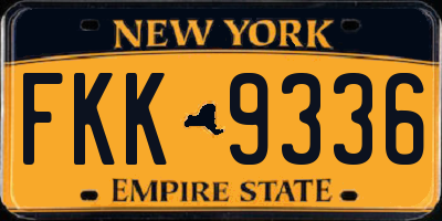 NY license plate FKK9336