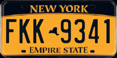 NY license plate FKK9341