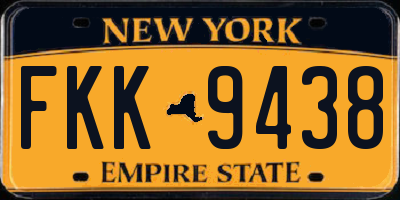 NY license plate FKK9438