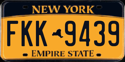 NY license plate FKK9439