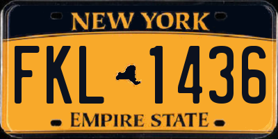 NY license plate FKL1436