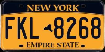 NY license plate FKL8268
