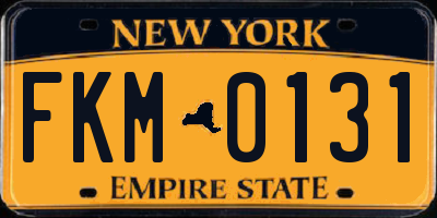 NY license plate FKM0131