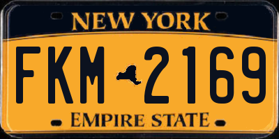 NY license plate FKM2169