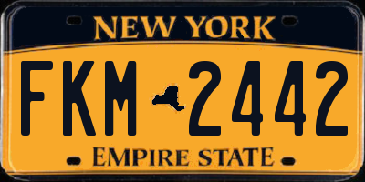 NY license plate FKM2442