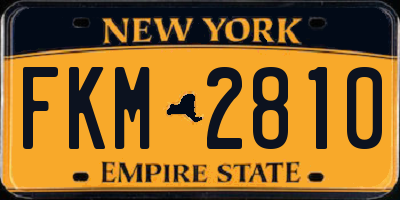 NY license plate FKM2810