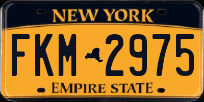 NY license plate FKM2975