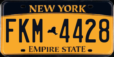 NY license plate FKM4428