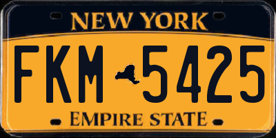 NY license plate FKM5425