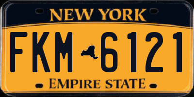 NY license plate FKM6121