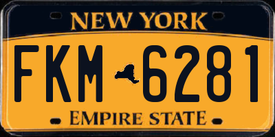 NY license plate FKM6281