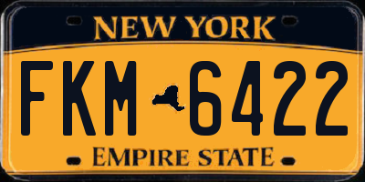 NY license plate FKM6422