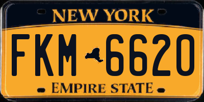 NY license plate FKM6620