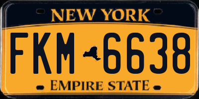 NY license plate FKM6638