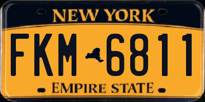 NY license plate FKM6811