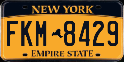 NY license plate FKM8429
