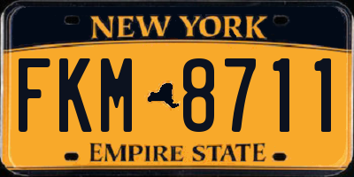 NY license plate FKM8711