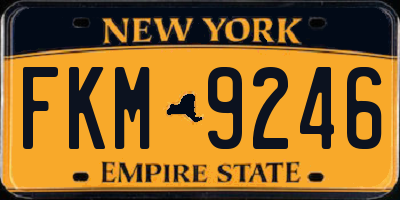 NY license plate FKM9246