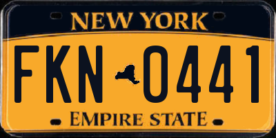 NY license plate FKN0441