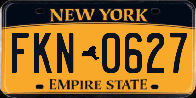 NY license plate FKN0627
