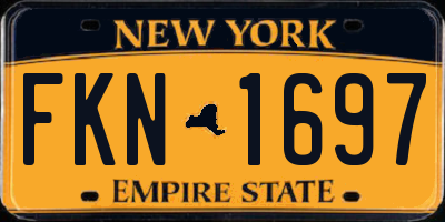 NY license plate FKN1697