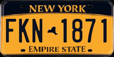 NY license plate FKN1871
