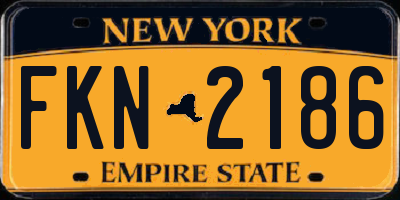 NY license plate FKN2186