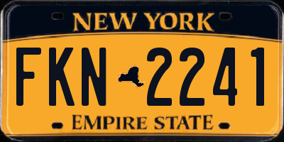 NY license plate FKN2241