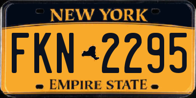 NY license plate FKN2295