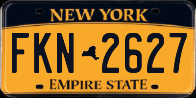 NY license plate FKN2627