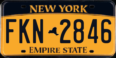 NY license plate FKN2846