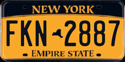 NY license plate FKN2887