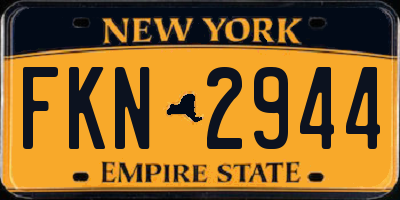 NY license plate FKN2944