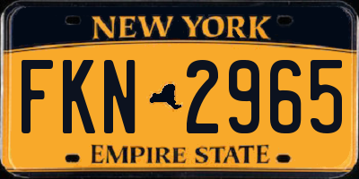 NY license plate FKN2965