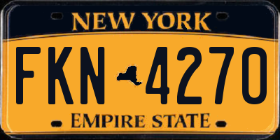 NY license plate FKN4270