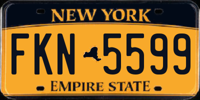 NY license plate FKN5599