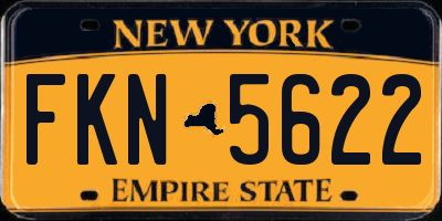 NY license plate FKN5622