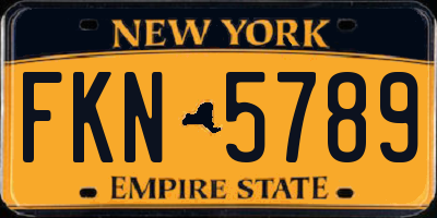 NY license plate FKN5789