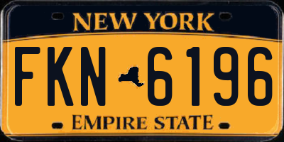 NY license plate FKN6196