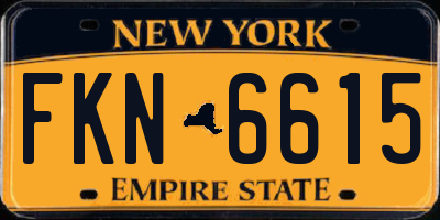NY license plate FKN6615
