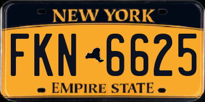NY license plate FKN6625