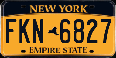 NY license plate FKN6827