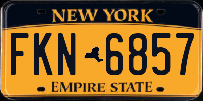 NY license plate FKN6857