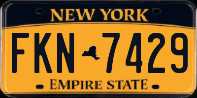NY license plate FKN7429