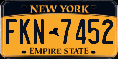 NY license plate FKN7452