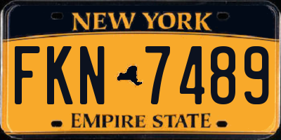 NY license plate FKN7489