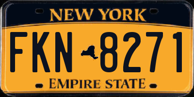 NY license plate FKN8271