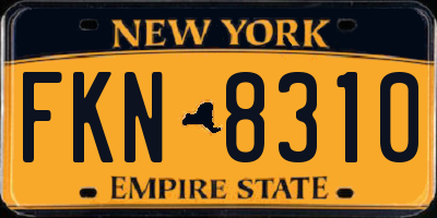 NY license plate FKN8310